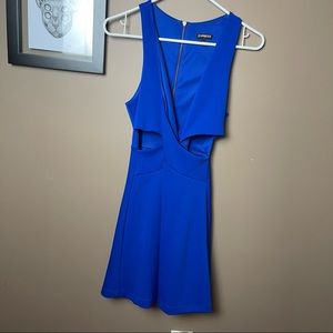 Express Blue Skater Dress